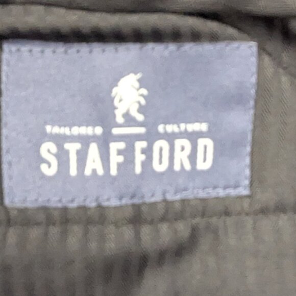 Stafford Black Dress Pants Men's  Size 36/30 Flat Front - Picture 8 of 8